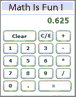 Basic electronic calculator with display and buttons