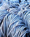 Coiled long rope used to illustrate metric length