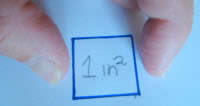 Square with 1 inch sides